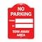 Signmission No Parking From-to W/ Blank Space, Red & White Aluminum Architectural Sign, 18" x 24", RW-1824-22890 A-DES-RW-1824-22890 - alternate 1